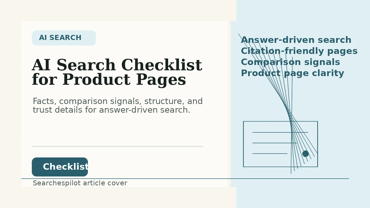 AI search checklist for ecommerce product pages