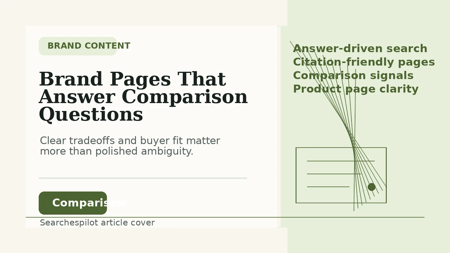 Brand pages that answer comparison questions instead of dodging them