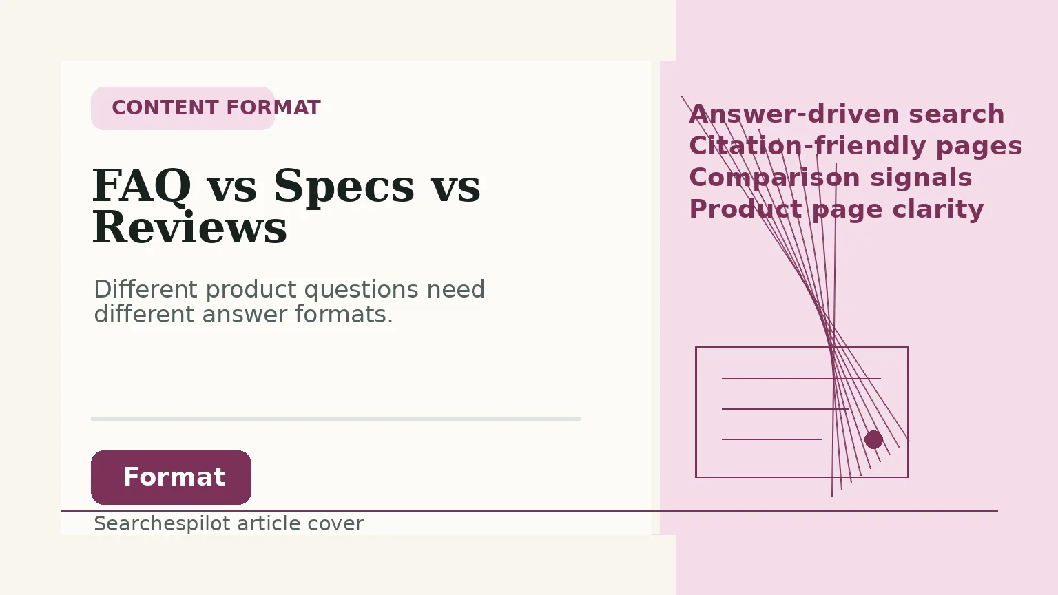 FAQ vs specs vs reviews: what helps AI search understand products