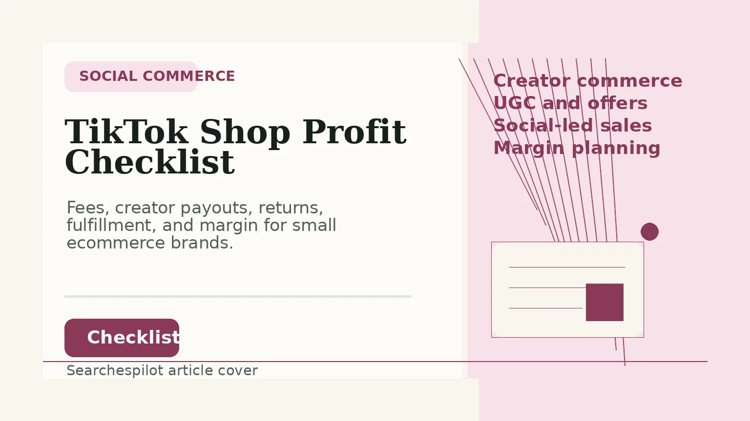 TikTok Shop profit checklist for small ecommerce brands