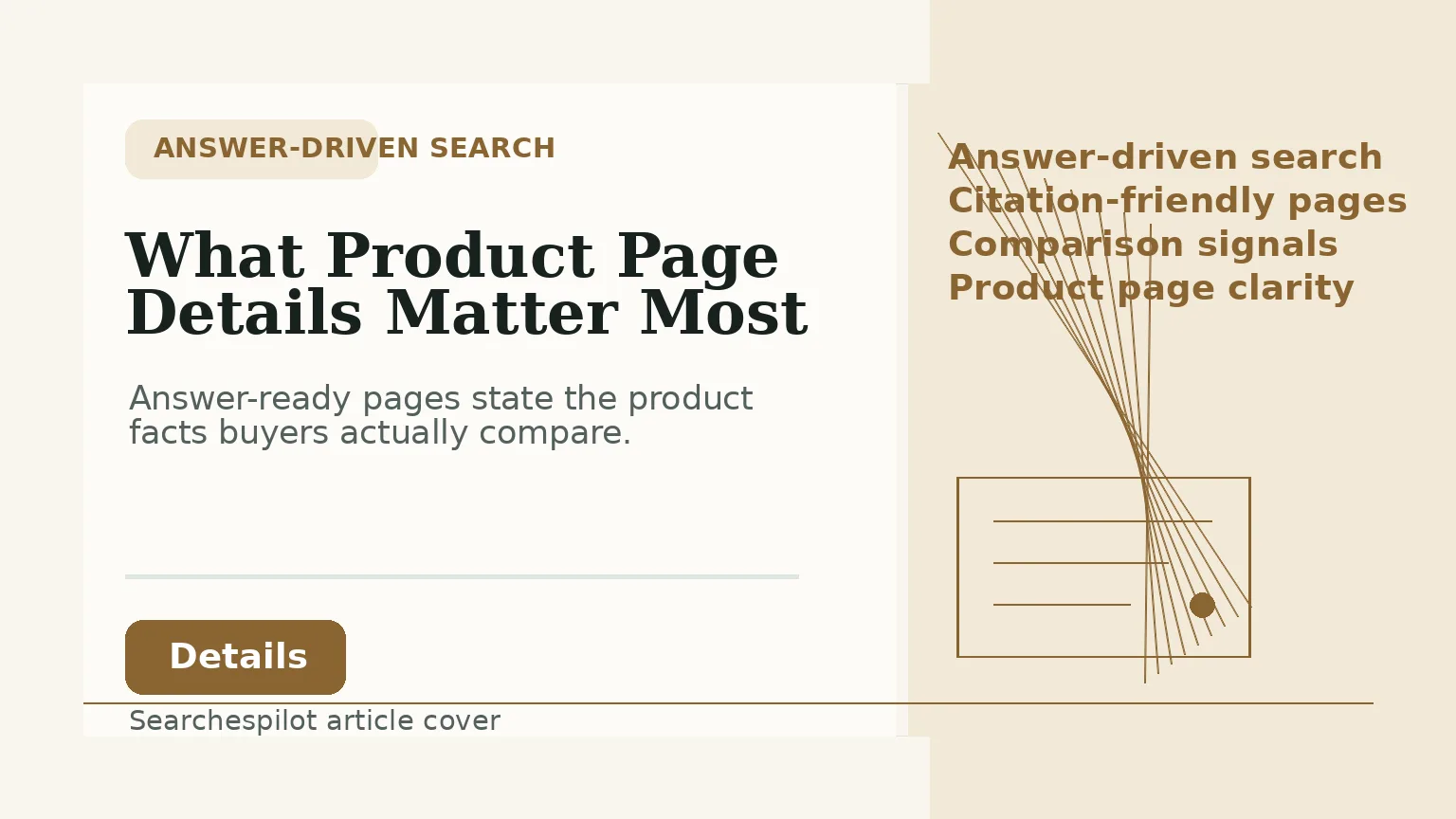 What product page details matter most for answer-driven search