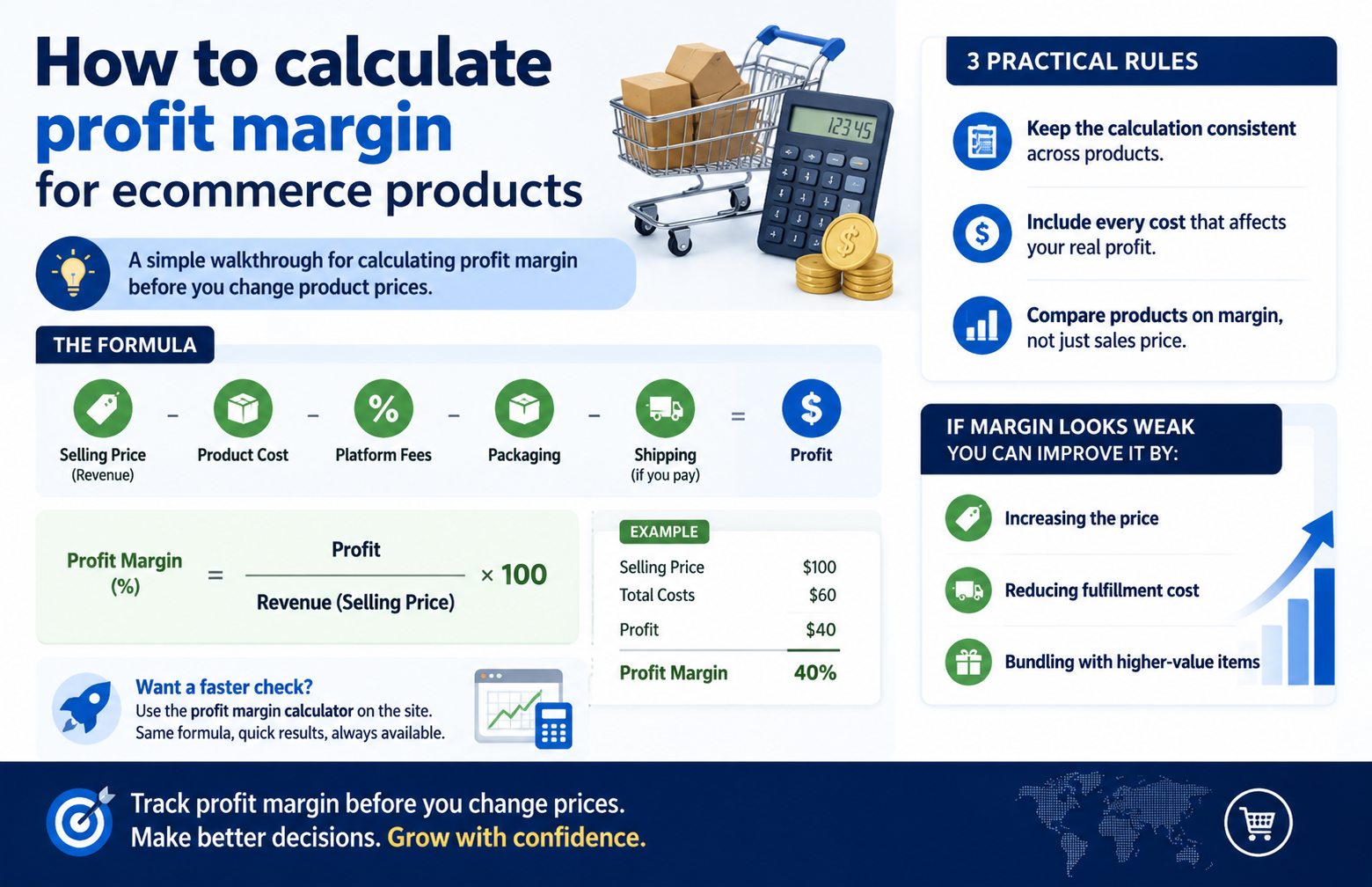 How to calculate profit margin for ecommerce products